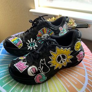 Women's Hoka Custom Painted Bondi SR Stay Trippie Little Hippie Shoes Sz 12